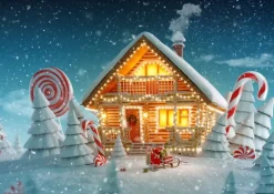 Bluebird Puzzle: Christmas Cottage (500)