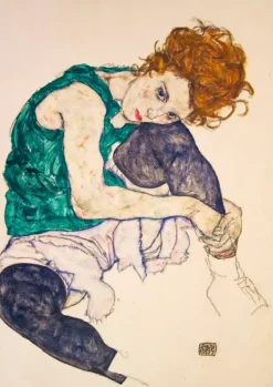 Bluebird Puzzle: Egon Schiele - Seated Woman with Legs Drawn Up, 1917 (1000)