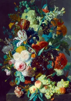 Bluebird Puzzle: Jan Van Huysum - Still Life with Flowers and Fruit, 1715 (1000)
