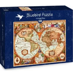 Bluebird Puzzle: Vintage Map (1000)