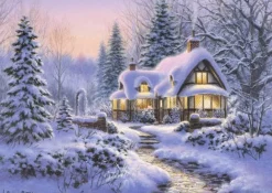 Bluebird Puzzle: Winter's Blanket Wouldbie Cottage (500)