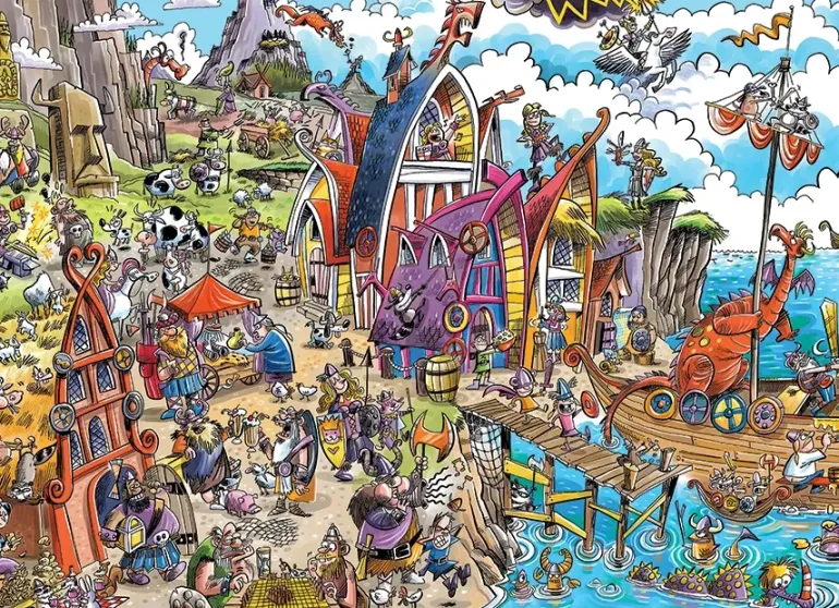 Cobble Hill: Doodle Town - Viking Village (1000)