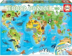 Educa: Animals World Map (150)