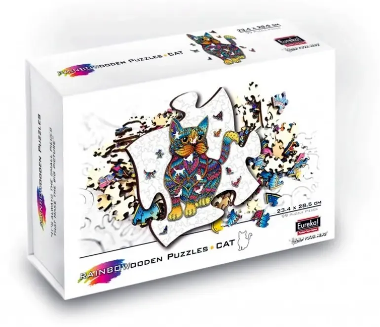 Eureka: Rainbow Wooden Puzzles, Cat (99)