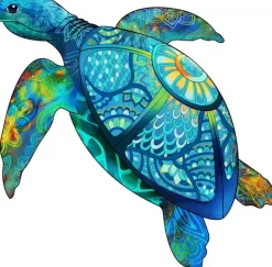 Eureka: Rainbow Wooden Puzzles, Sea Turtle (125)