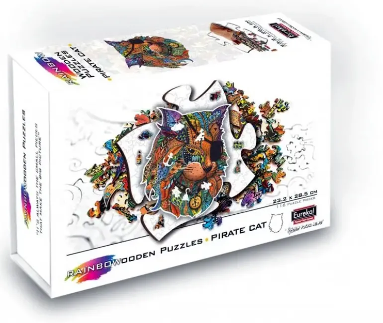 Eureka: Rainbow Wooden Puzzles, Pirate Cat (116)