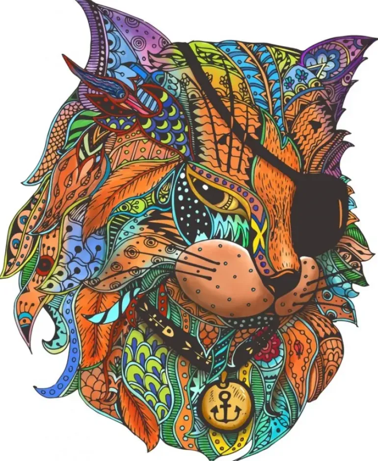 Eureka: Rainbow Wooden Puzzles, Pirate Cat (116)