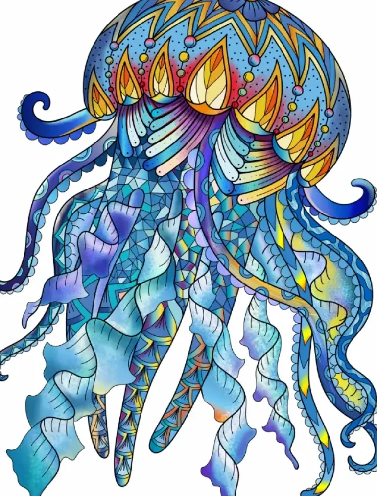 Eureka: Rainbow Wooden Puzzles, Jellyfish (106)