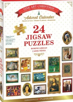 EuroGraphics: Pusselkalender - Fine Art Christmas (24x50)