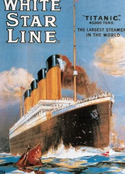 EuroGraphics: Titanic White Star Line (Retro Poster) (1000)