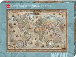 Heye: Map Art - Retro World (1000)