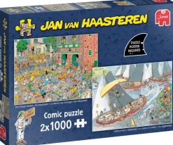 Jan Van Haasteren: 2 x 1000 (The Cheese Market, Sailboat Race)