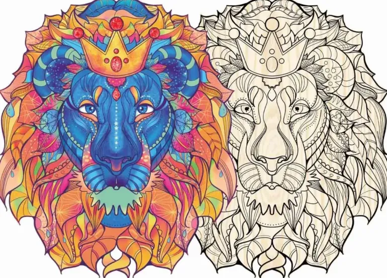 Philos: Artifact Wooden Puzzle - Lion, 2 in 1 (177)