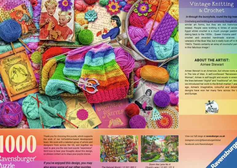 Ravensburger: Aimee Stewart - Vintage Knitting & Crochet (1000)