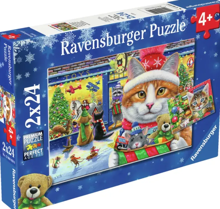 Ravensburger: Christmas Kitties (2 x 24)