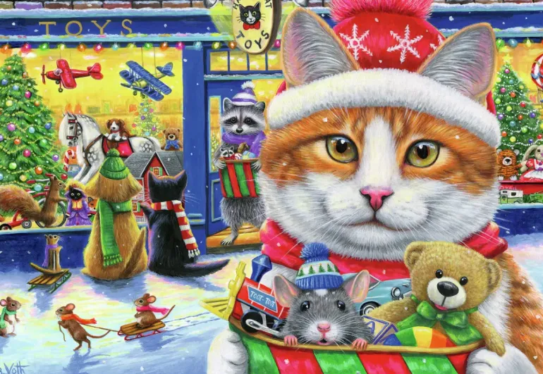 Ravensburger: Christmas Kitties (2 x 24)