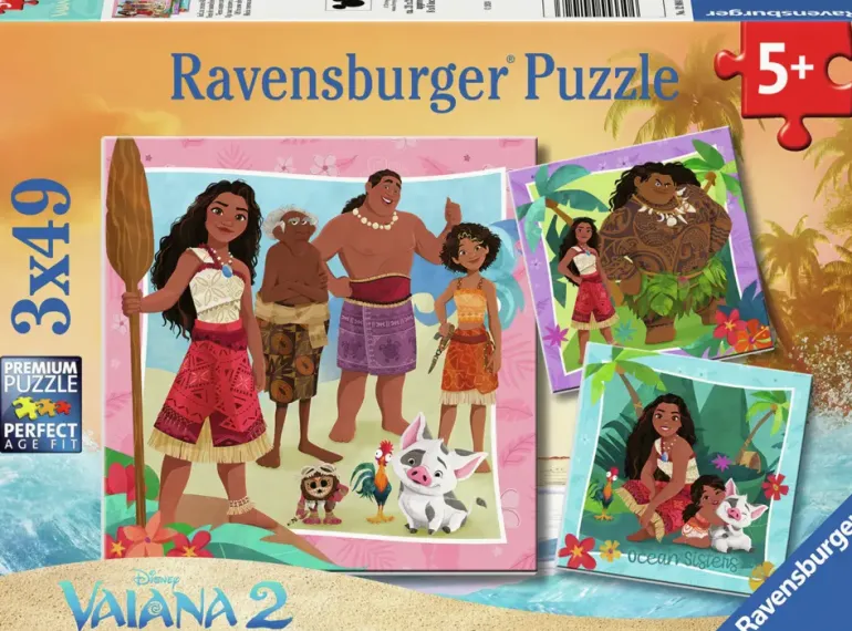 Ravensburger: Disney - Vaiana 2, Off to new Adventures (3 x 49)