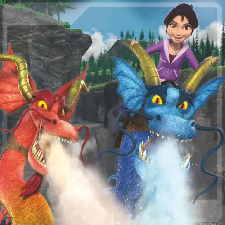 Ravensburger: Dragons - The Nine Realms, Tomas, Jun och D'Angelo (3 x 49)