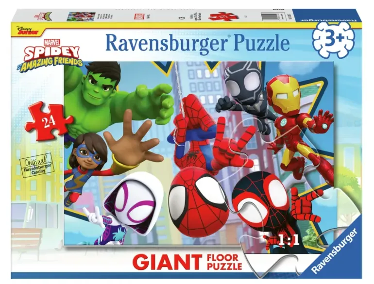 Ravensburger: Golvpussel - Spidey Amazing Friends, An Amazing Team (24)