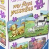 Ravensburger: My First Puzzle - Farm Animal Families (2, 4, 6, 8)