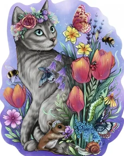 Ravensburger: Wooden Träpussel - Lovely Cat (150)