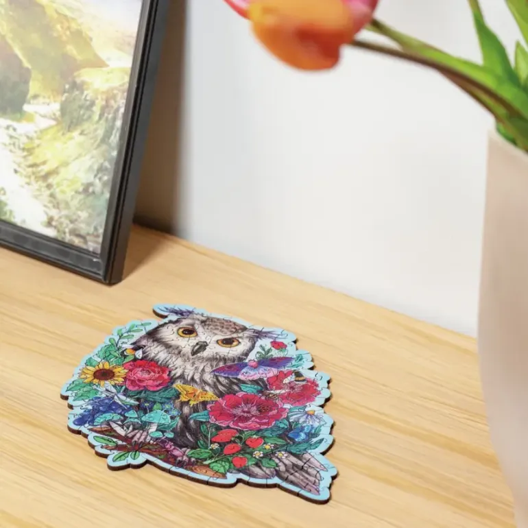 Ravensburger: Wooden Träpussel - Mysterious Owl (150)