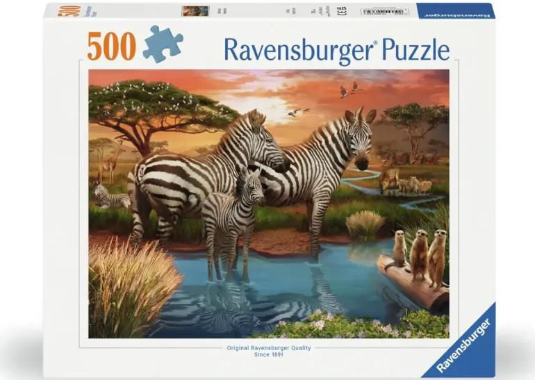 Ravensburger: Zebras at Waterhole (500)
