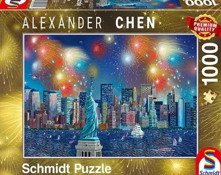 Schmidt: Alexander Chen - Statue of Liberty with Fireworks (1000)