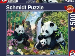 Schmidt: Panda Family at the Waterfall (500)