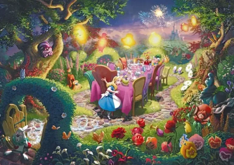 Schmidt: Thomas Kinkade Studios - Disney, Mad Hatter's Tea Party (6000)