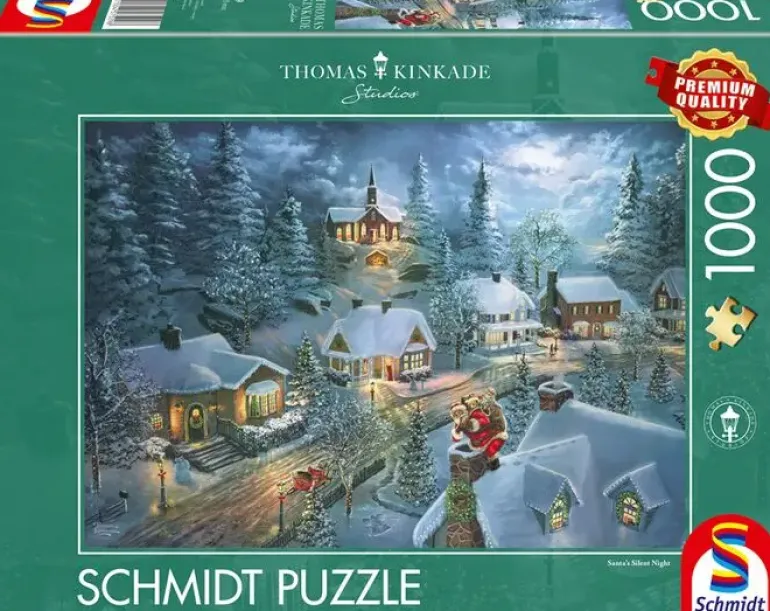 Schmidt: Thomas Kinkade Studios - Santa's Silent Night (1000)