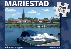 Svenskapussel: Mariestad - Båtar vid Bryggan (1000)