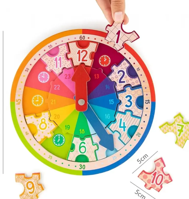Trendhaus: ABC Champions - Learning Clock Wooden Puzzle