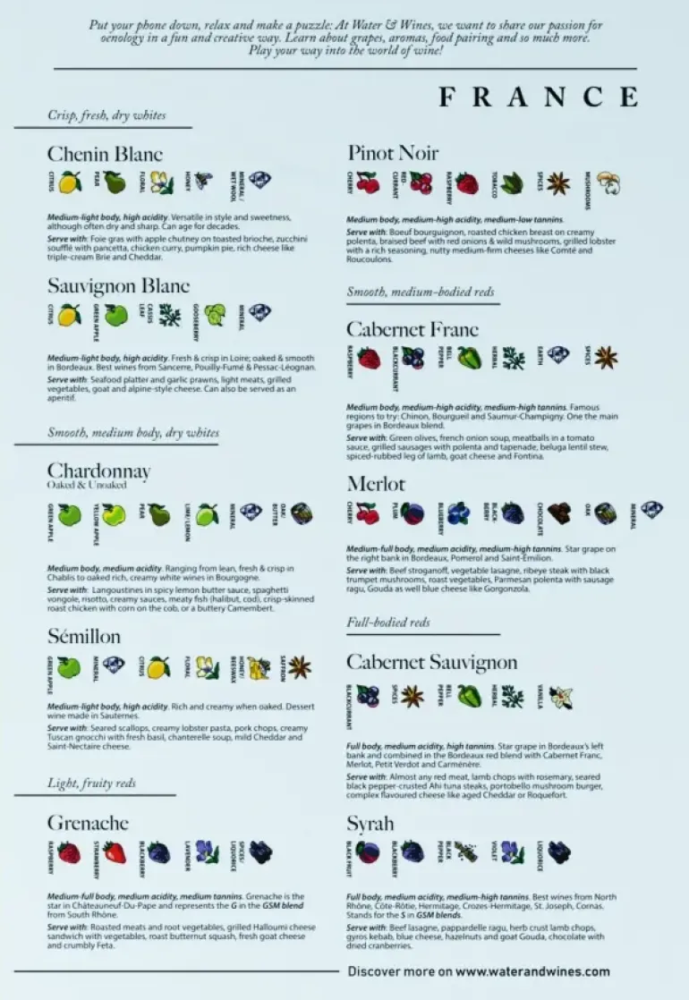 Water & Wines: France - Wine Puzzle (1000)
